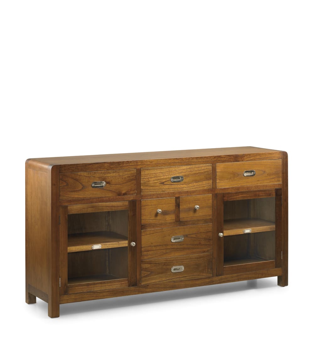 MOYCOR Sideboard aus Mindi-Holz, L 160 cm, braun style landhaus - Holz