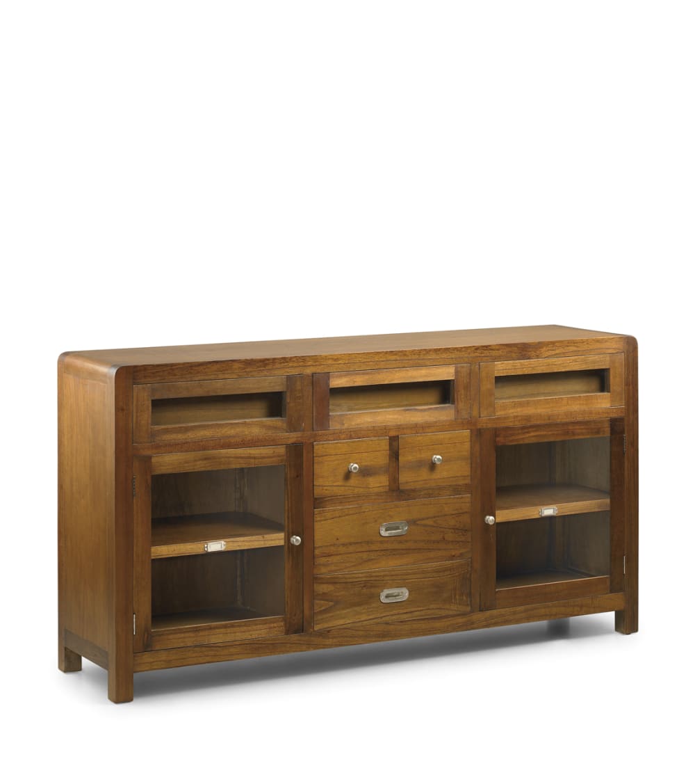 Credenza in legno di mindi marrone L 160 cm - MOYCOR
