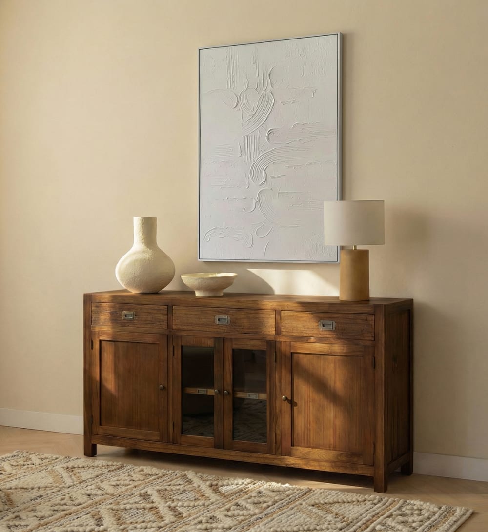 Credenza in legno di mindi marrone L 160 cm - MOYCOR
