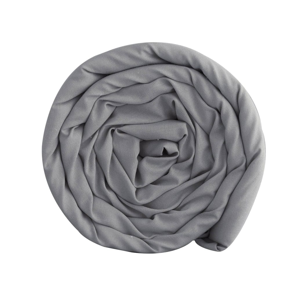 Drap-housse en coton gris minéral 120x200x28cm — vue 3
