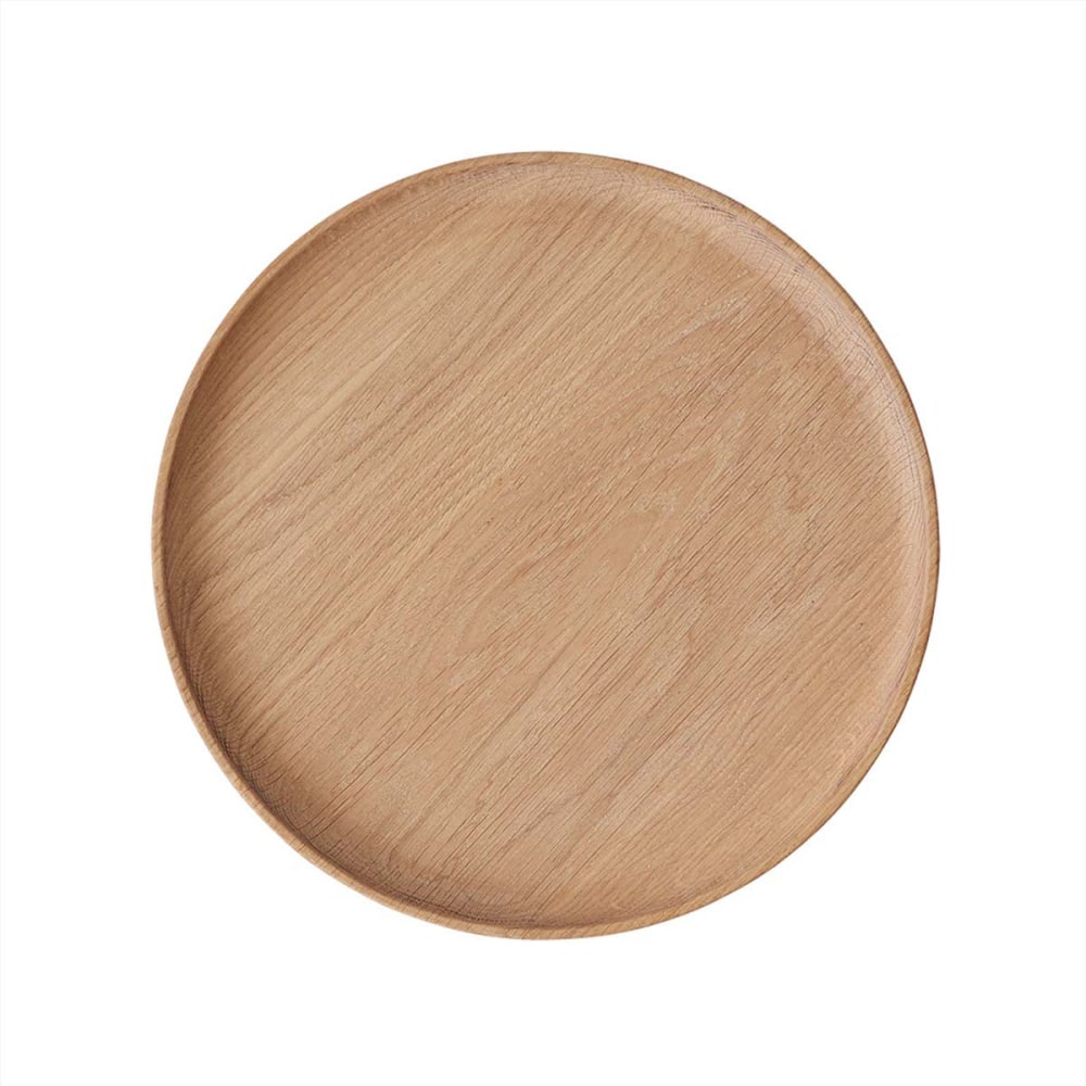 Plateau en bois rond chêne Ø30xH4,7cm