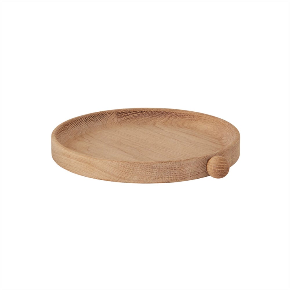 Plateau en bois rond chêne H2,5x22x20cm - Maisons du Monde
