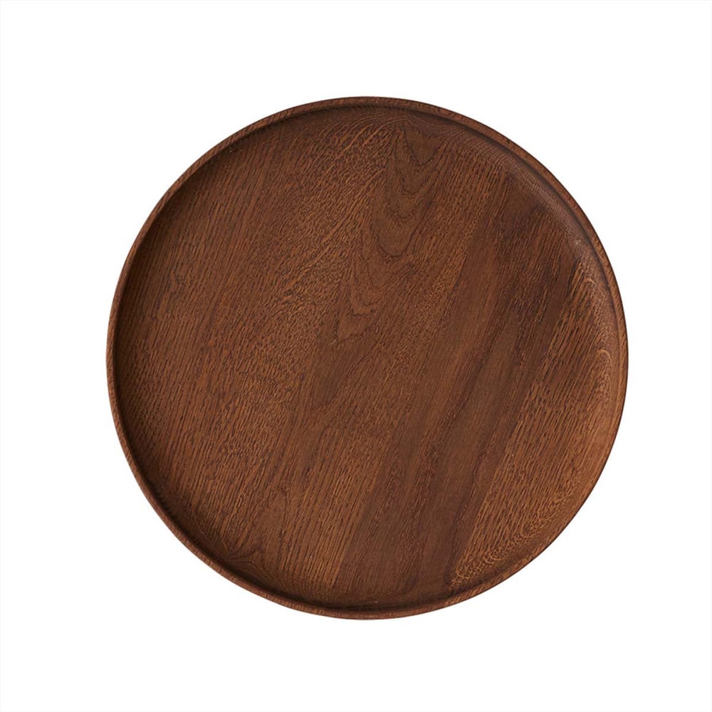 Plateau en bois rond chêne Ø30xH4,7cm