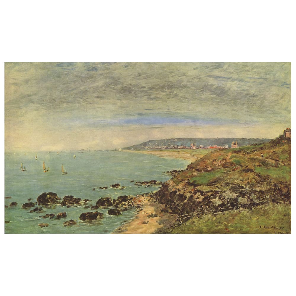 La Côte Atlantique À Bénerville - Eugène Boudin cm. 50x80 - Multicolore - PES - Poliestere