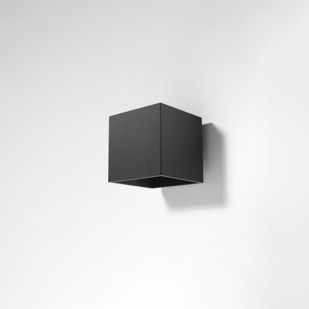 Applique carrée en aluminium, noir L: 10cm — vue 3