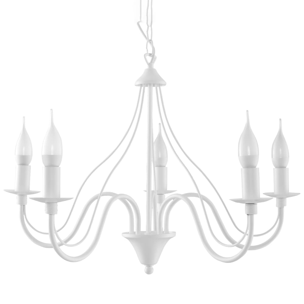 Lampada bianco acciaio - Modello Classico chic - Acciaio