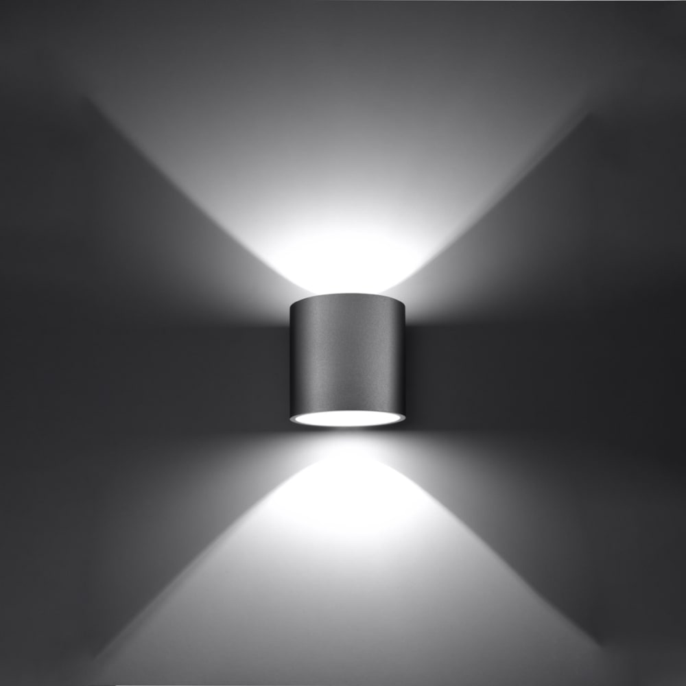 Applique cylindrique en aluminium, gris L: 10cm — vue 4