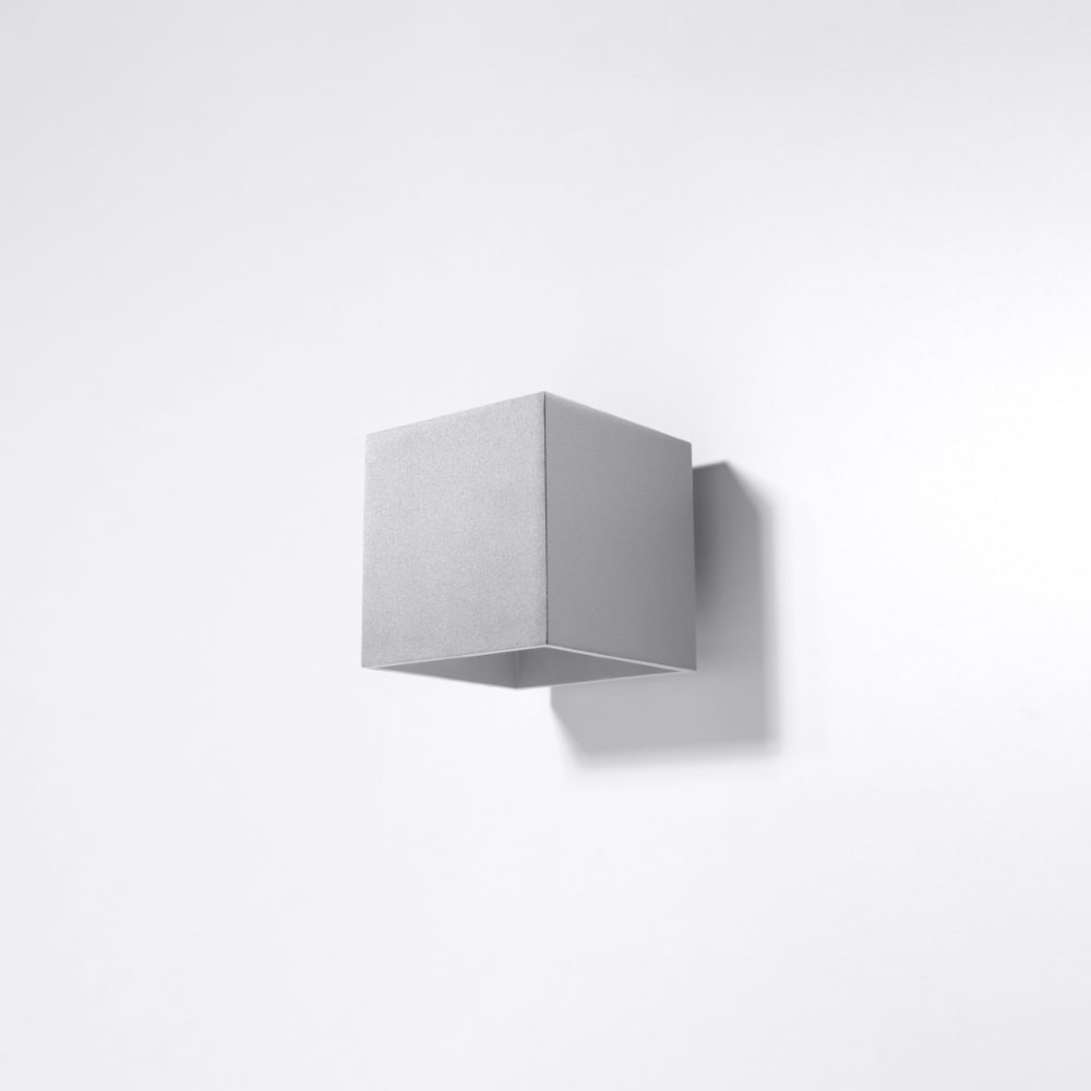 Applique carrée en aluminium, gris L: 10cm - Maisons du Monde