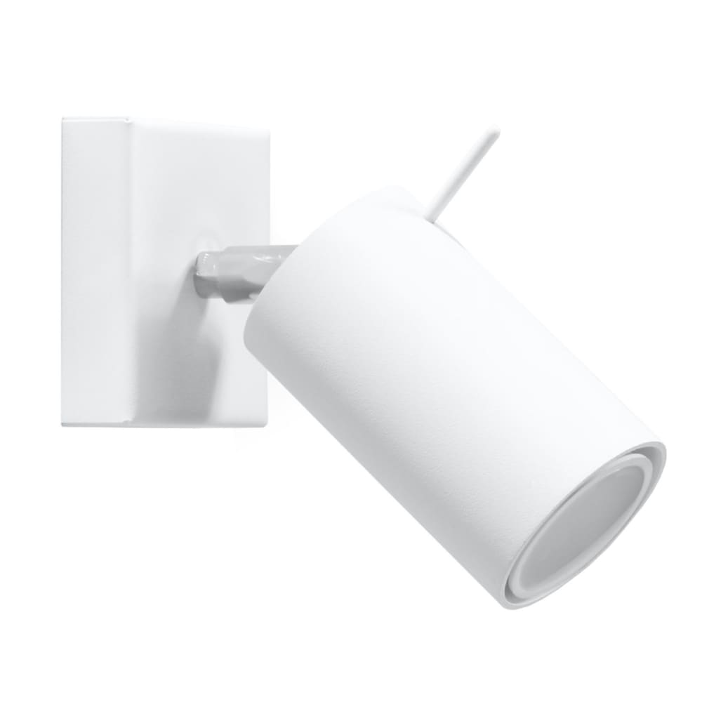 Applique tube en métal, blanc L: 8cm