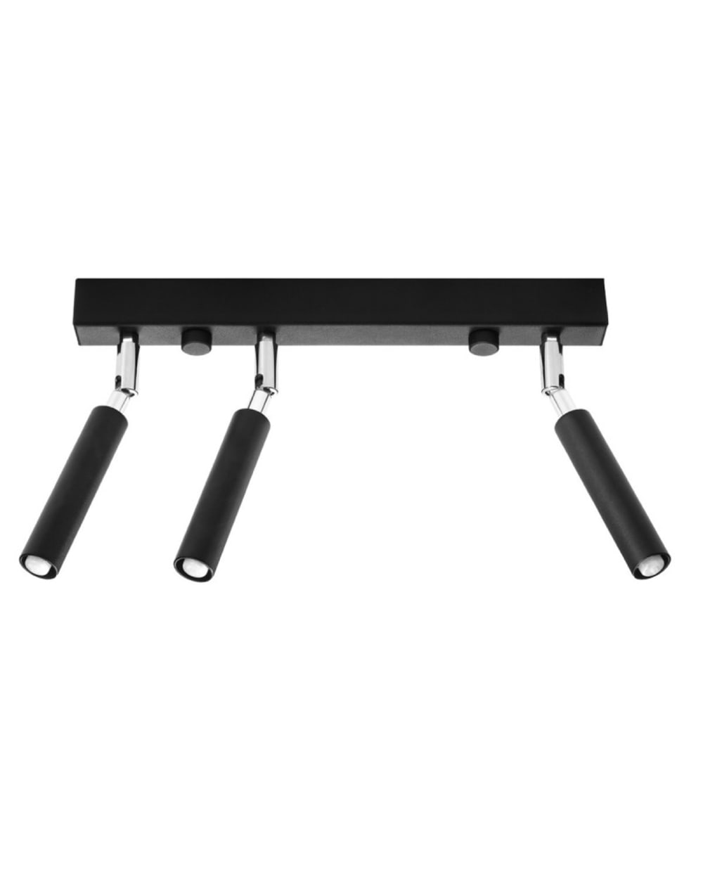 Plafonnier aluminium noir H 20 cm