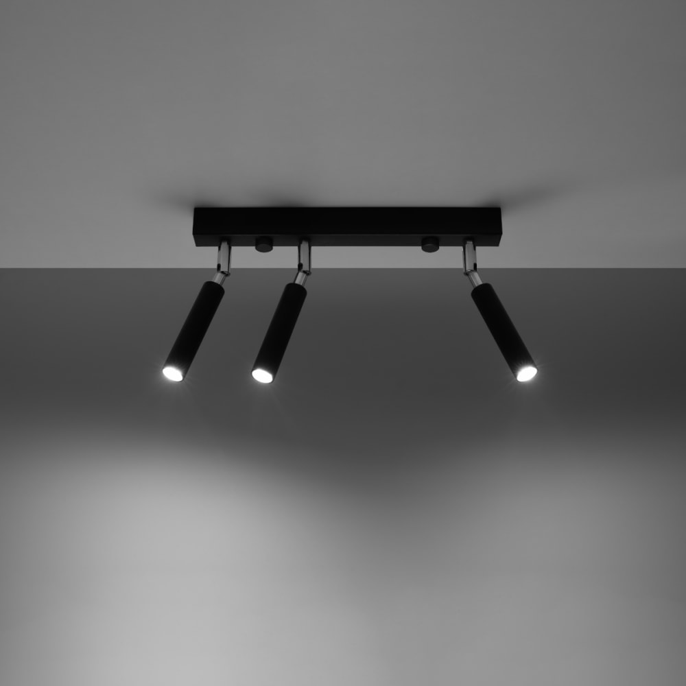 Plafonnier Aluminium Noir G9 3 Eyetech — vue 4