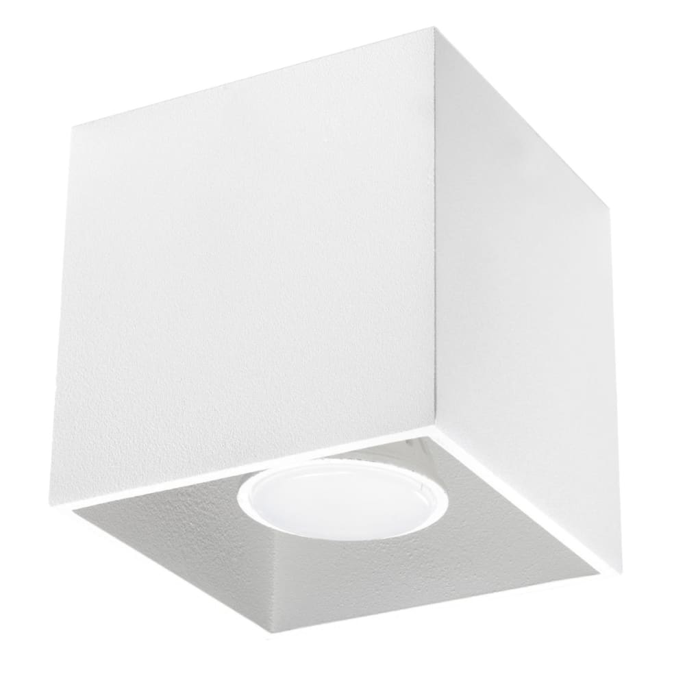 Plafonnier Aluminium Blanc GU10 1 Quad