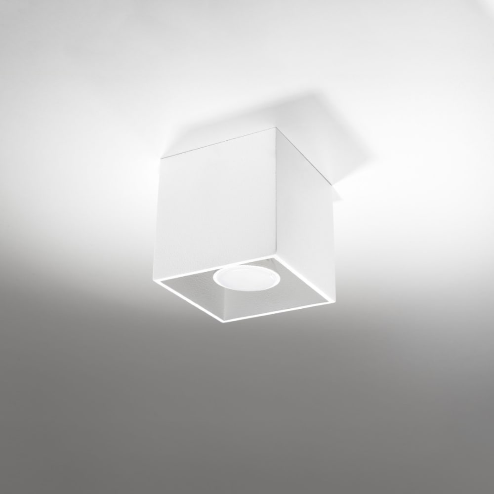 Plafonnier Aluminium Blanc GU10 1 Quad — vue 3