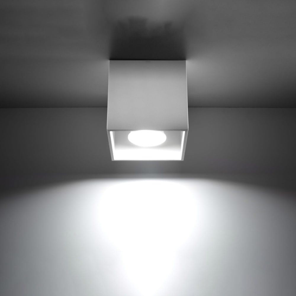 Plafonnier Aluminium Blanc GU10 1 Quad — vue 4