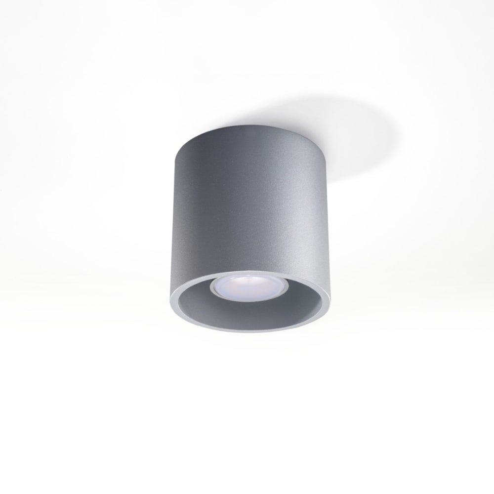 Lampada a soffitto grigia alluminio - Sollux Lighting