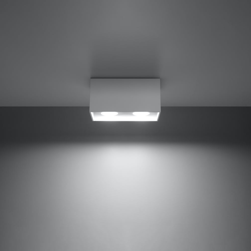 Plafonnier Aluminium Blanc GU10 2 Quad — vue 4
