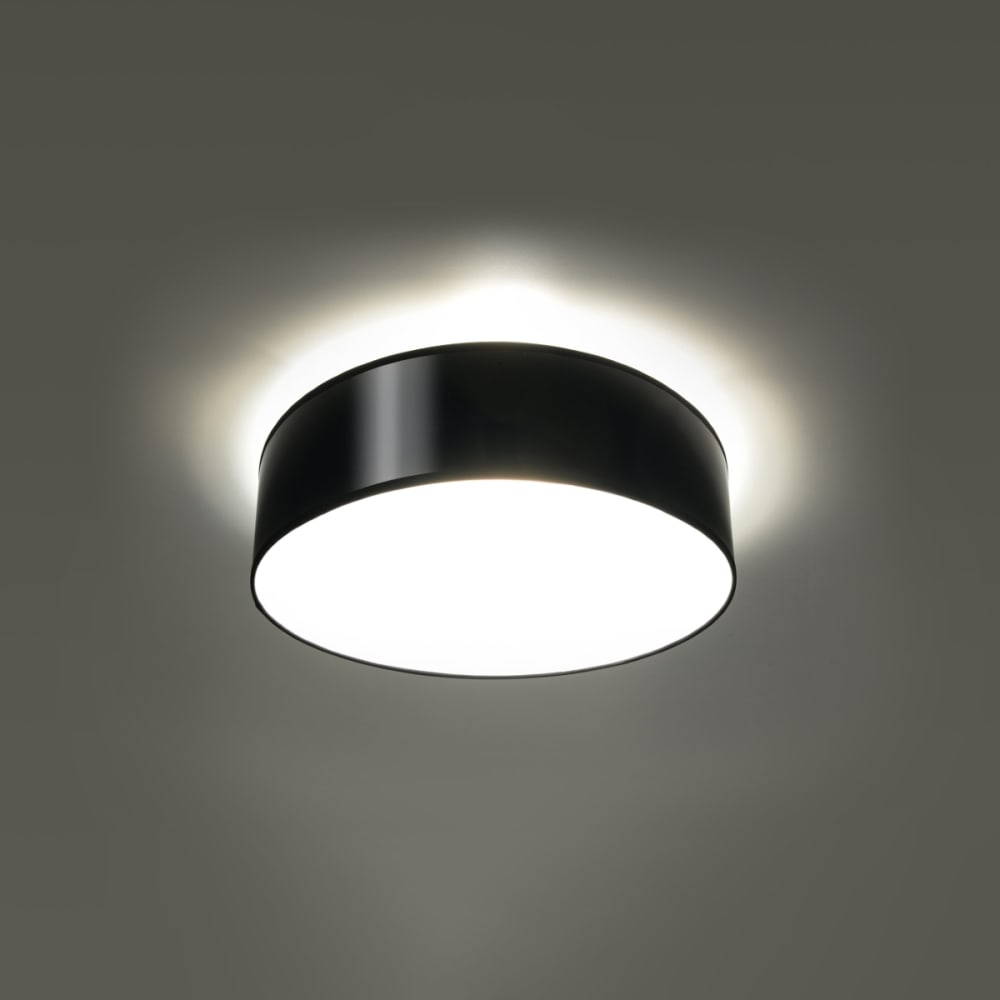 Plafonnier rond en acrylique, noir L: 35cm — vue 4