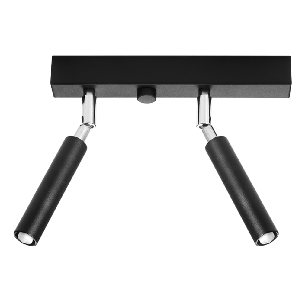 Lámpara de techo negro acero alt. 20 cm