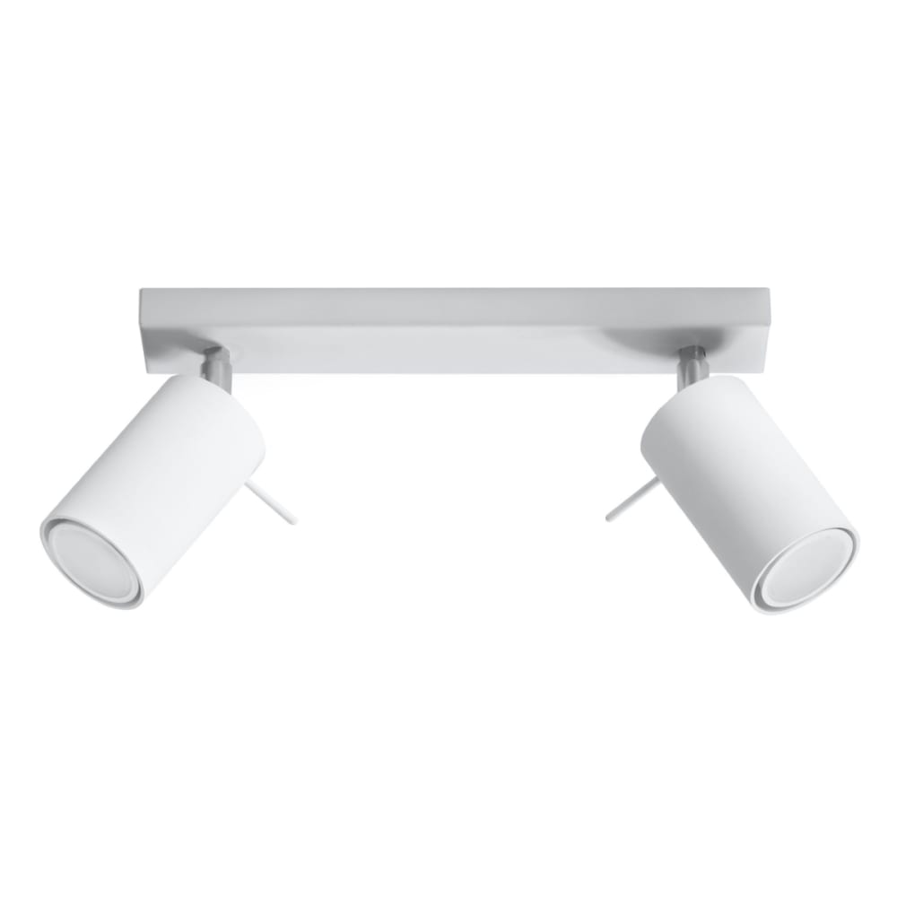 Plafonnier Acier Blanc GU10 2 Ring