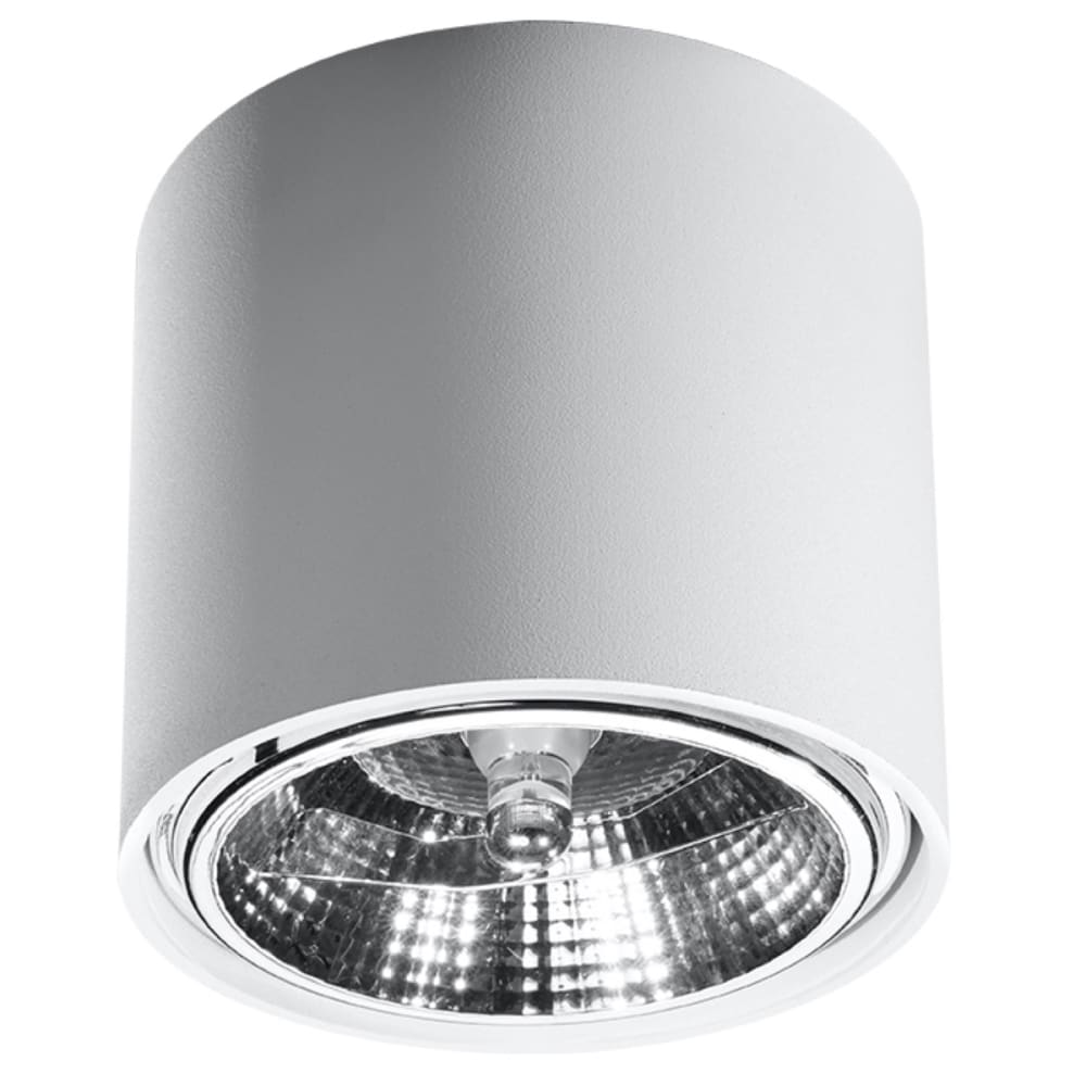 Plafonnier Aluminium Blanc GU10/ES111 1 Tiube