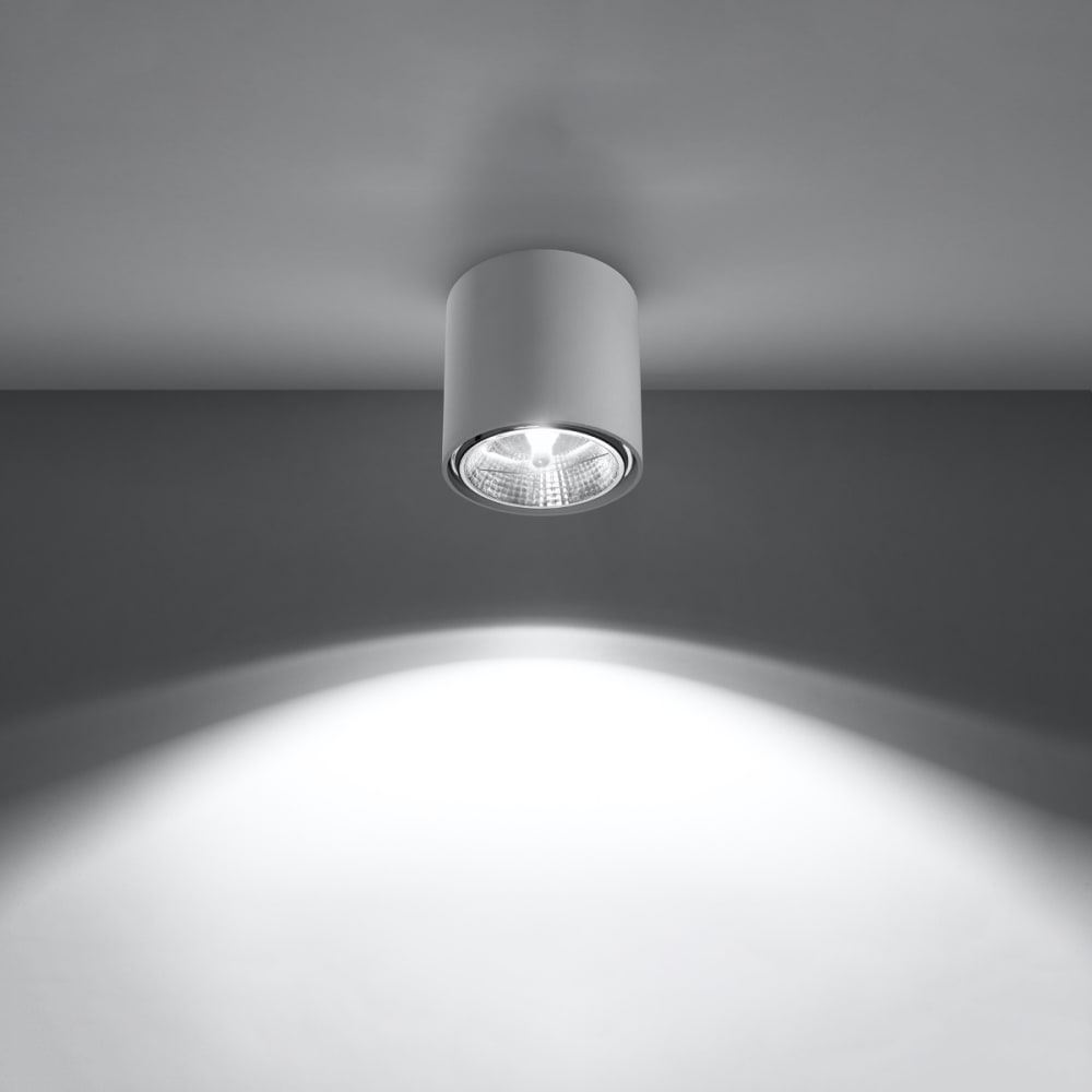 Plafonnier Aluminium Blanc GU10/ES111 1 Tiube — vue 4