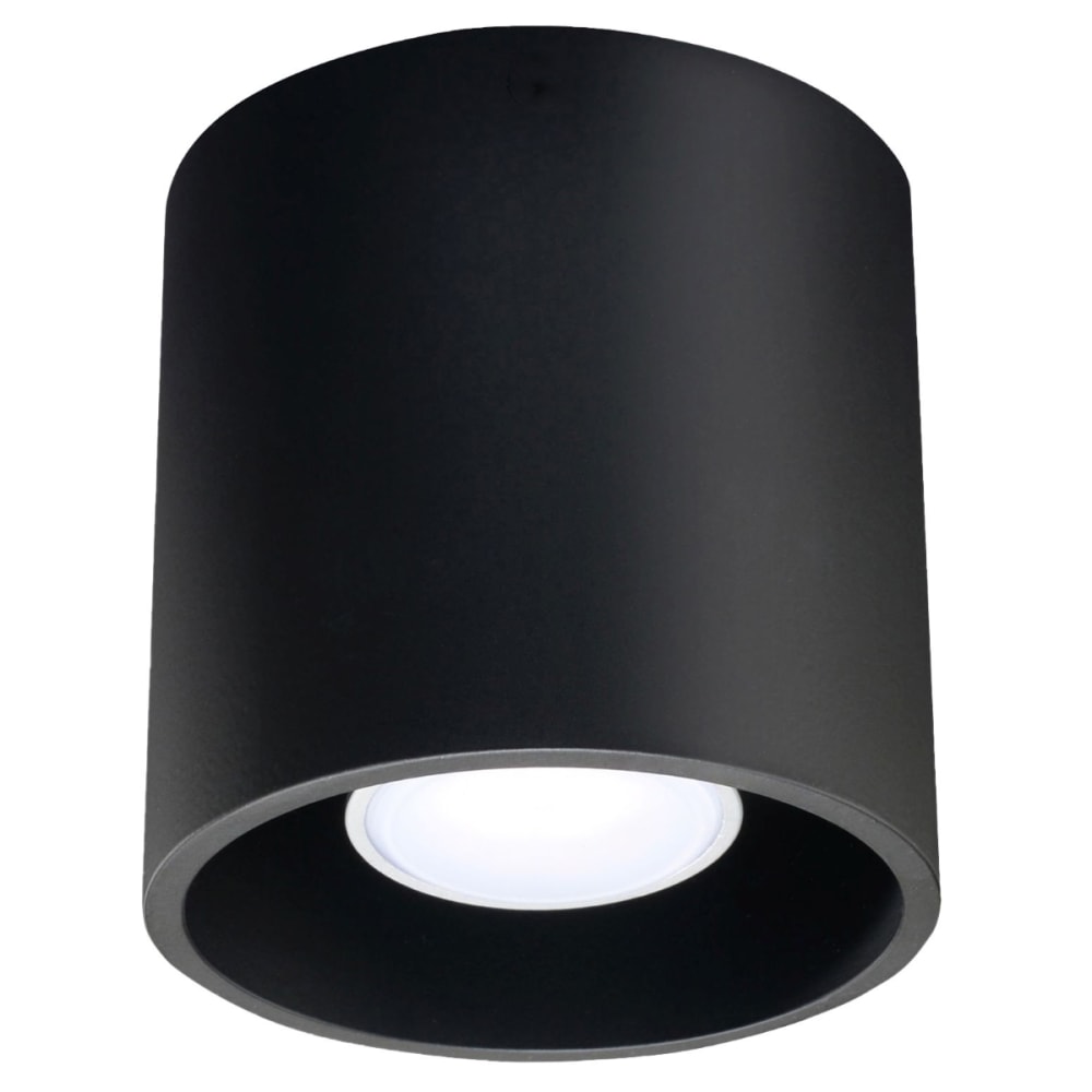 Plafonnier Aluminium Noir GU10 1 Orbis