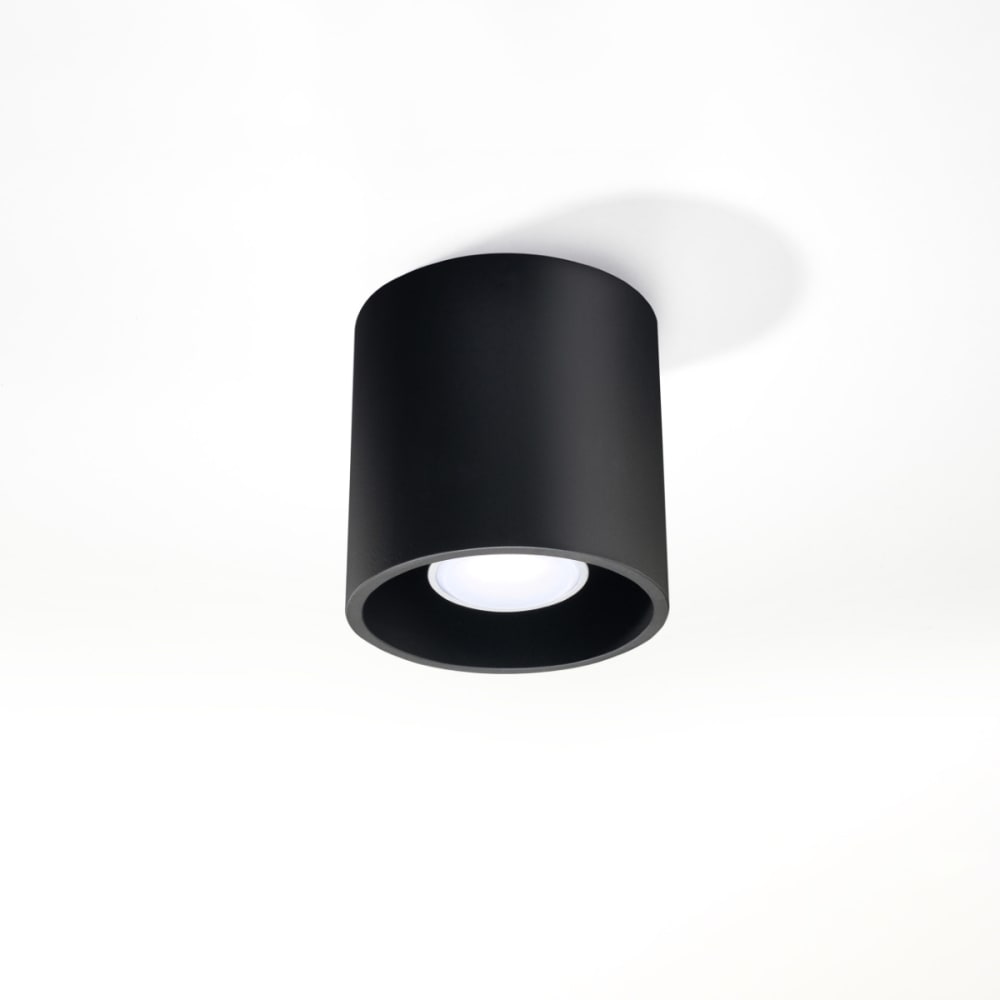 Plafonnier Aluminium Noir GU10 1 Orbis — vue 3