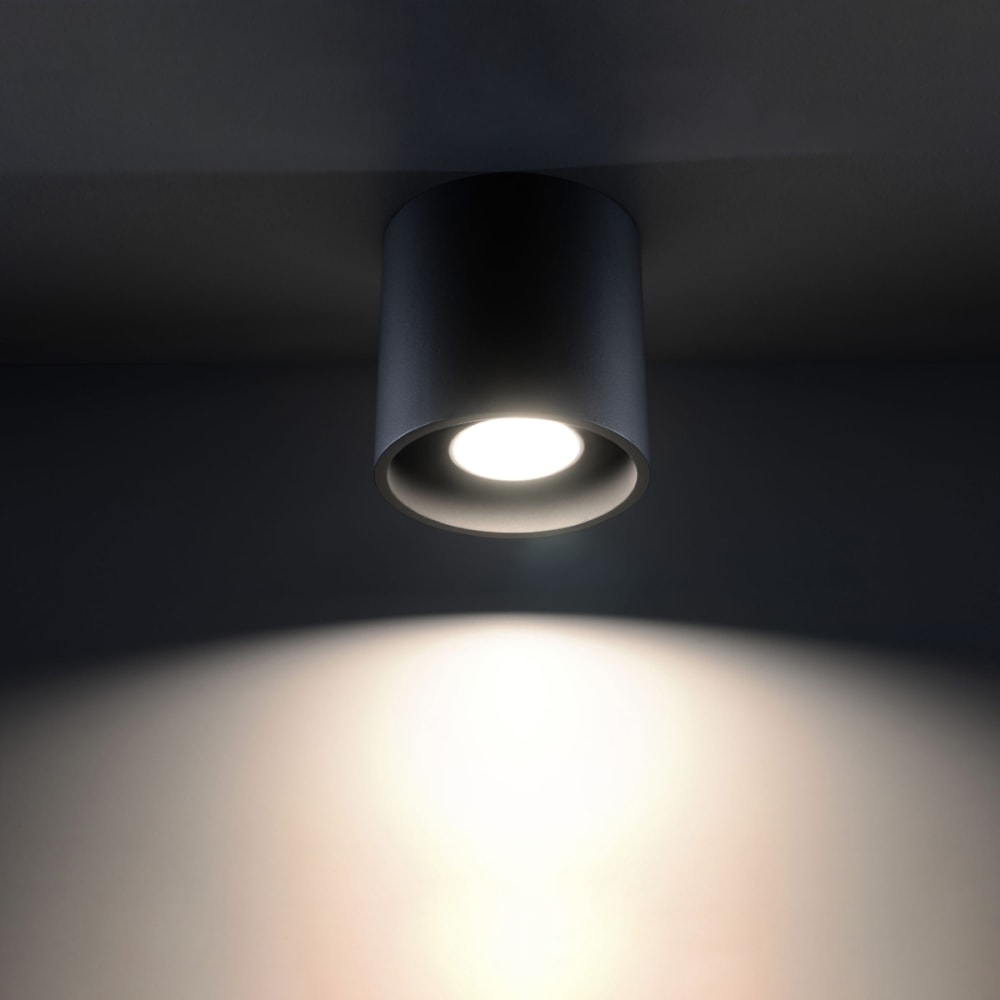 Plafonnier Aluminium Noir GU10 1 Orbis — vue 4
