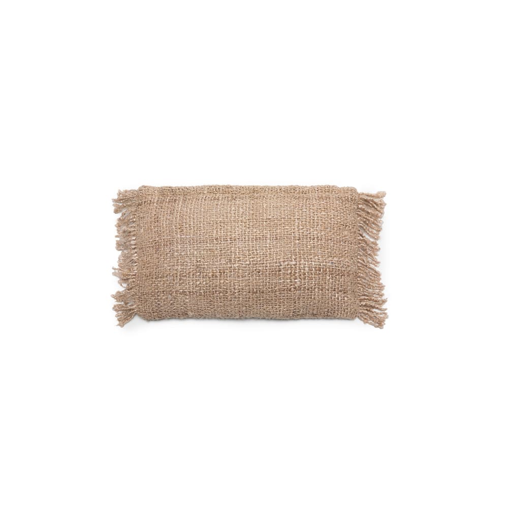 Housse de coussin coton beige 30x50x10cm