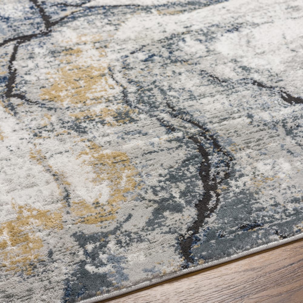 Tapis abstrait moderne ivoire/gris 160x220 — vue 4