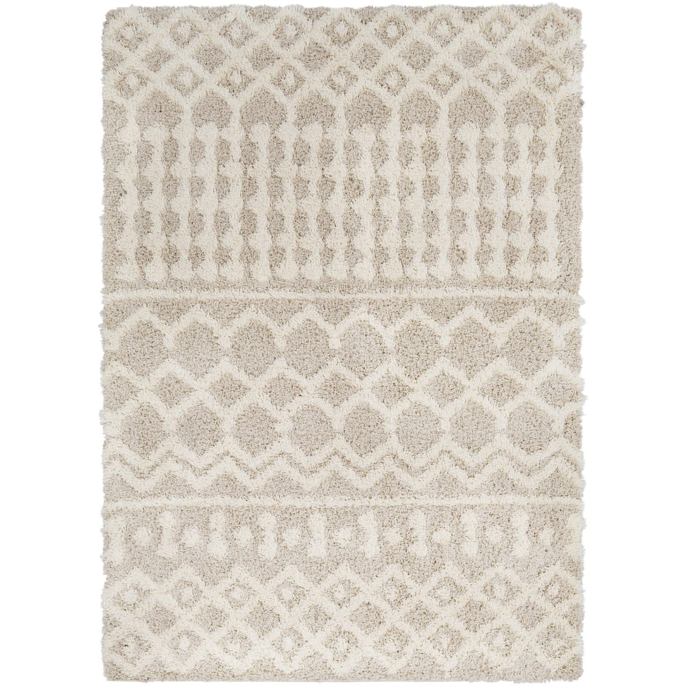 Tapis Shaggy Bohème Ivoire/Beige 160x220