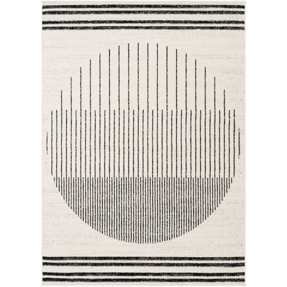 Alfombra escandinava moderna blanco/negro 150x213 - Maisons du Monde