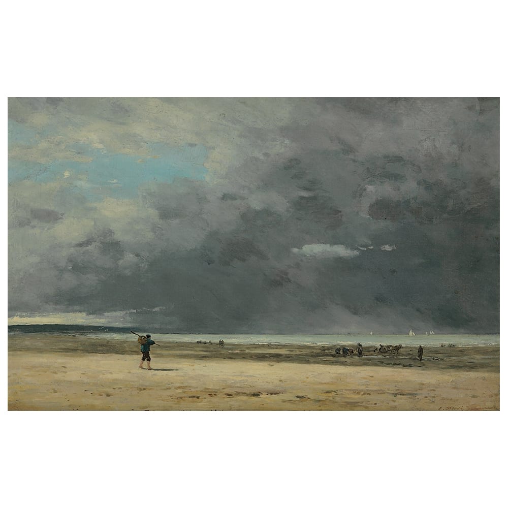 Stampa su tela - Deauville, Marée Basse - Eugène Boudin cm. 50x80 - Multicolore - PES - Poliestere