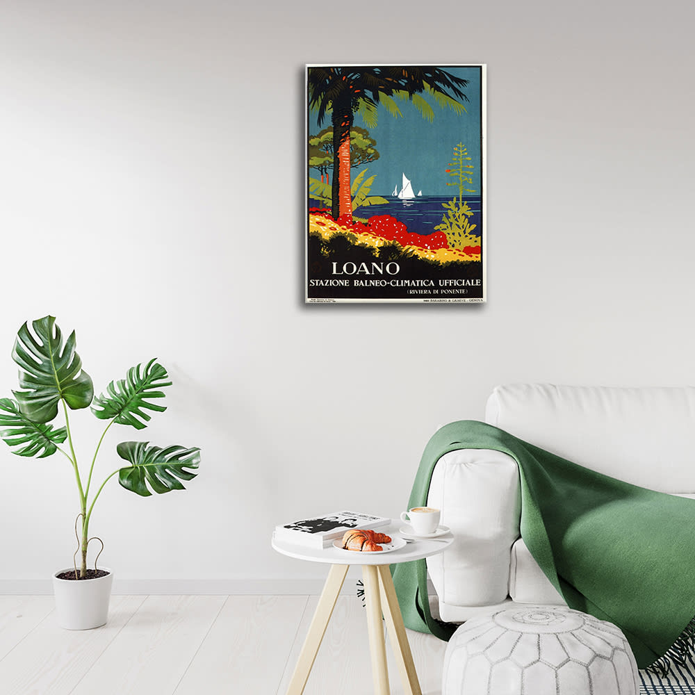 Tableau affiche touristique vintage Loano 50x70cm