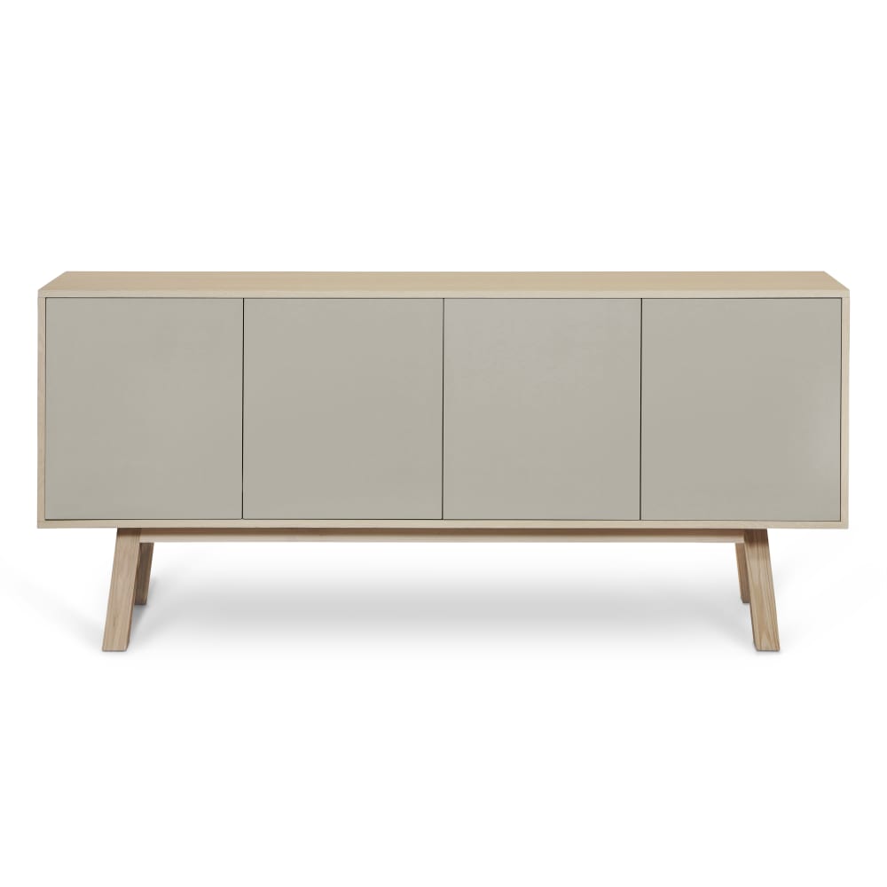 Buffet 4 portes en frêne 180 cm, hauteur 94 cm