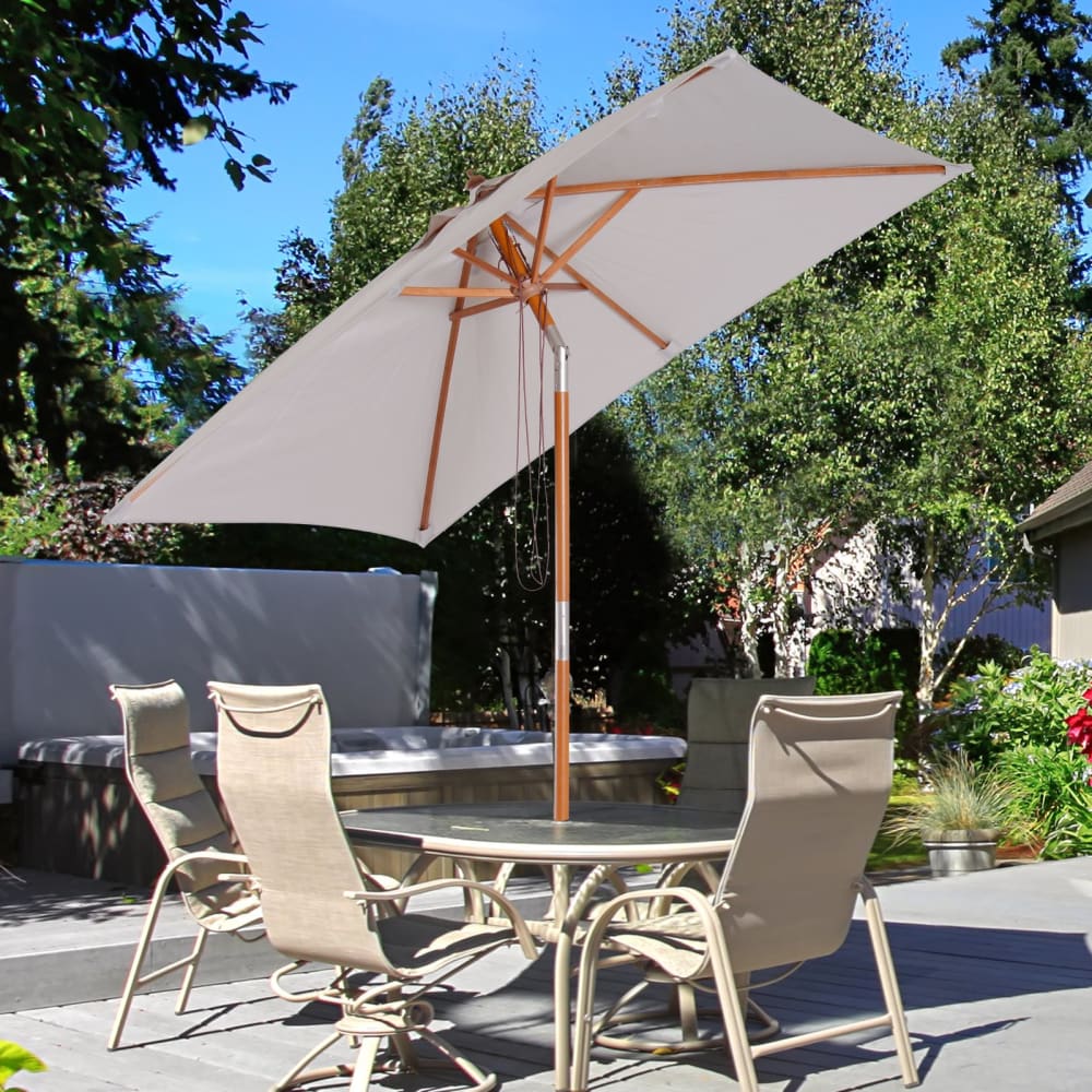Sombrilla de jardín 200x150x235 cm gris - Maisons du Monde