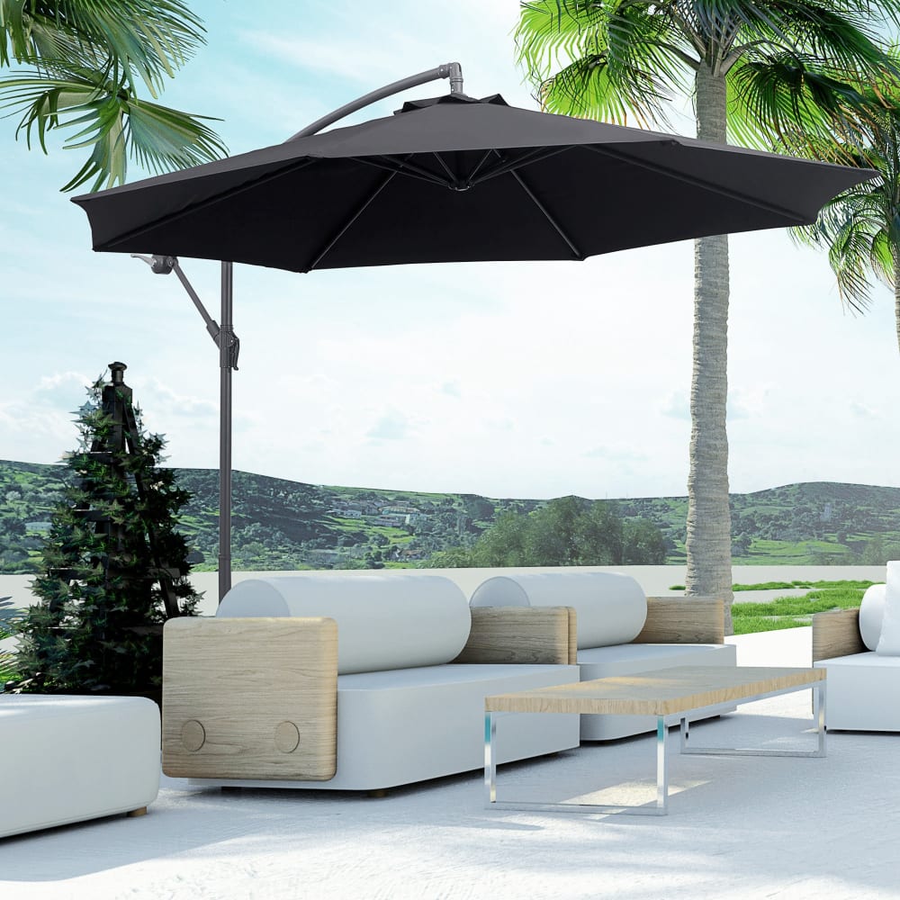 Sombrilla de jardín 295x295x250 cm negro - Maisons du Monde