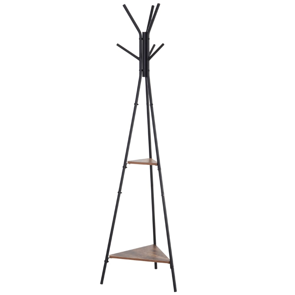 Perchero de pie metálico 46x52x182 cm negro
