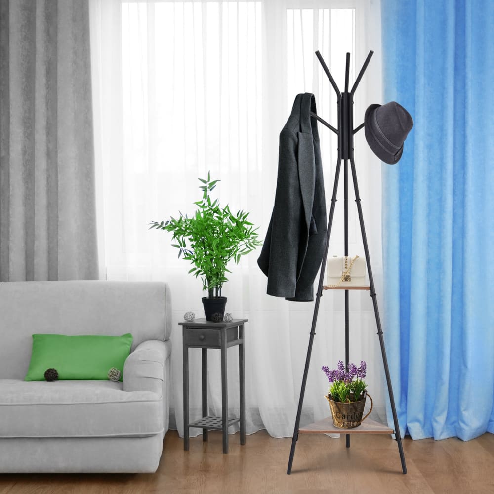 Perchero de pie metálico 46x52x182 cm negro - Maisons du Monde