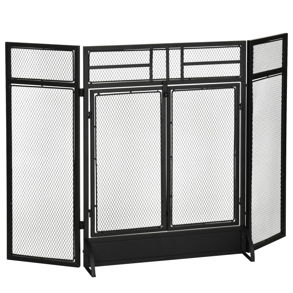 Salvachispas plegable 120x11.5x79 cm negro