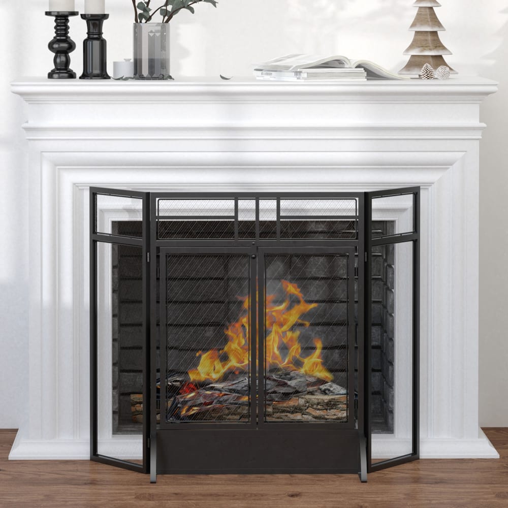Salvachispas plegable 120x11.5x79 cm negro - Maisons du Monde