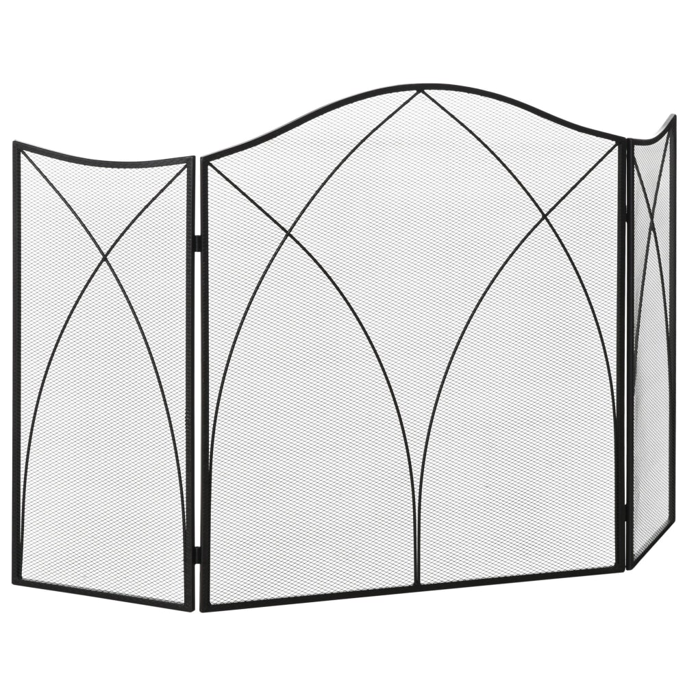 Salvachispas plegable 108x24x76 cm negro