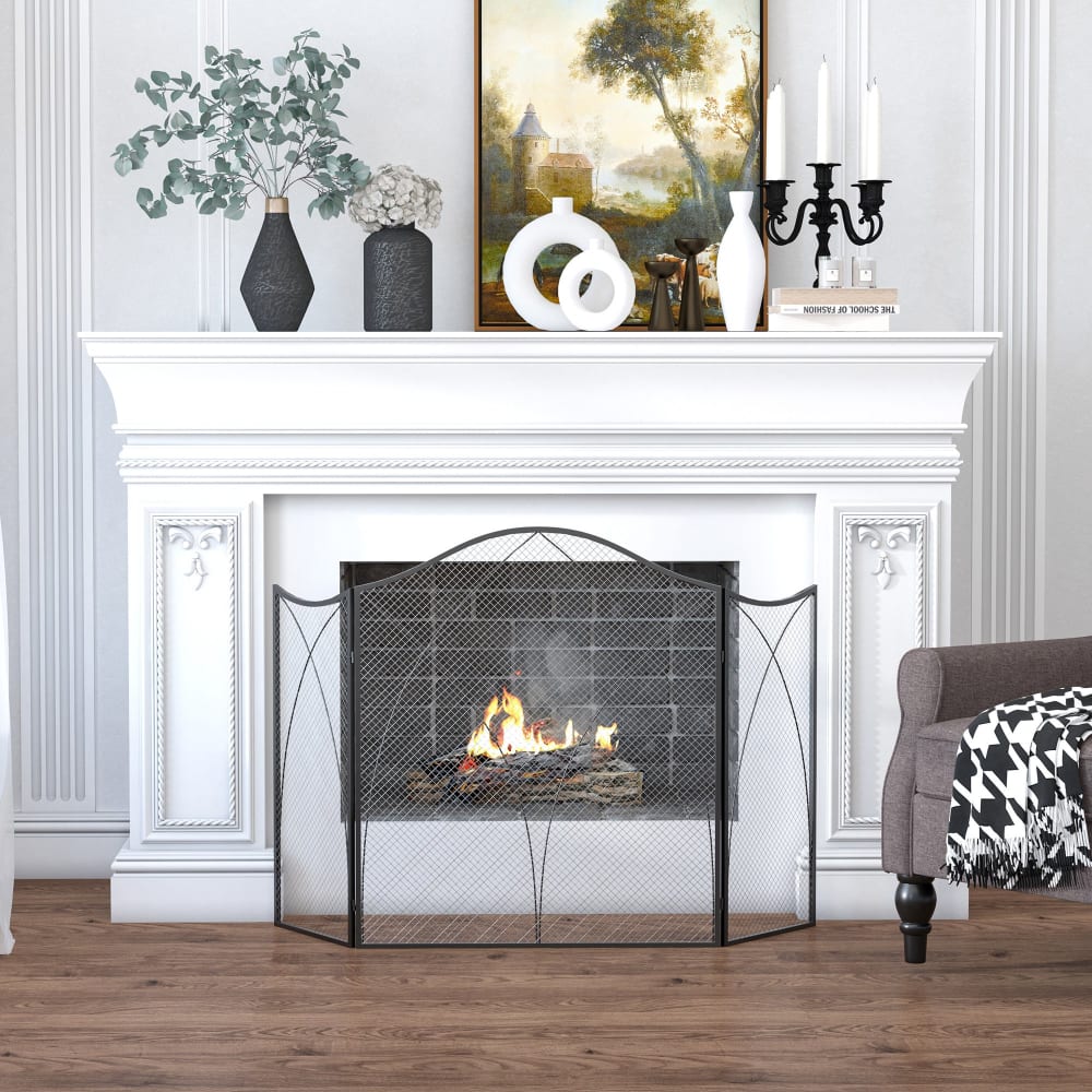 Salvachispas plegable 108x24x76 cm negro - Maisons du Monde