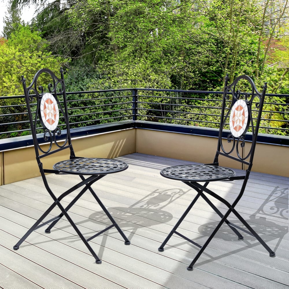 Set 2 sillas plegables 50x40x94.5 cm negro - Maisons du Monde