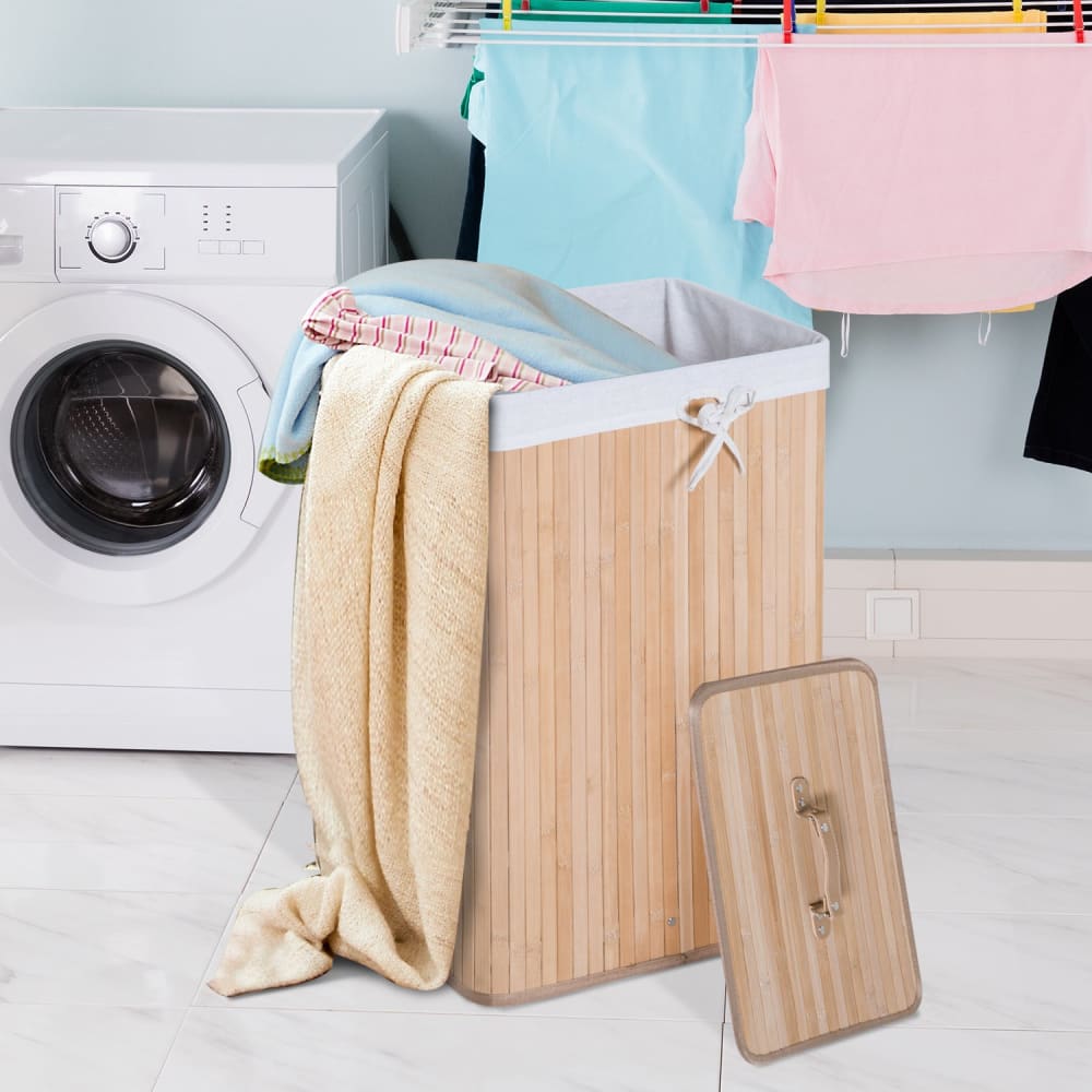 Cesto para ropa sucia 40x30x60cm bambú - Maisons du Monde