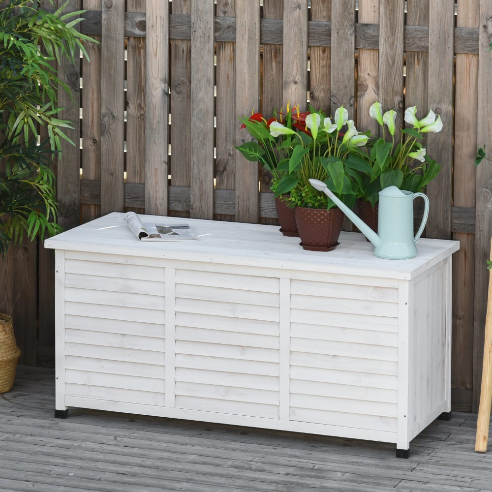 Baúl de madera 127x56x60 cm blanco - Maisons du Monde