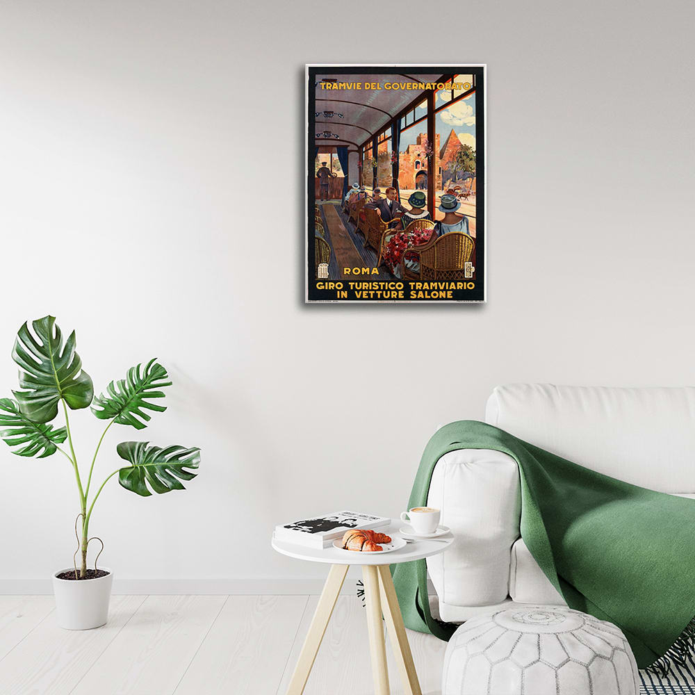Poster turistico Roma - Tramvie Del Governatorato cm. 50x70 -