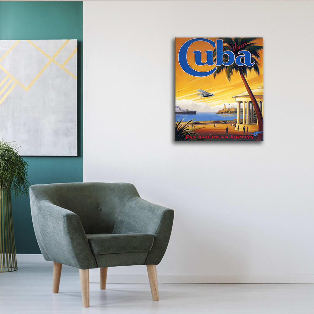 Poster turistico Cuba - Quadro su tela, Decorazione Parete cm.