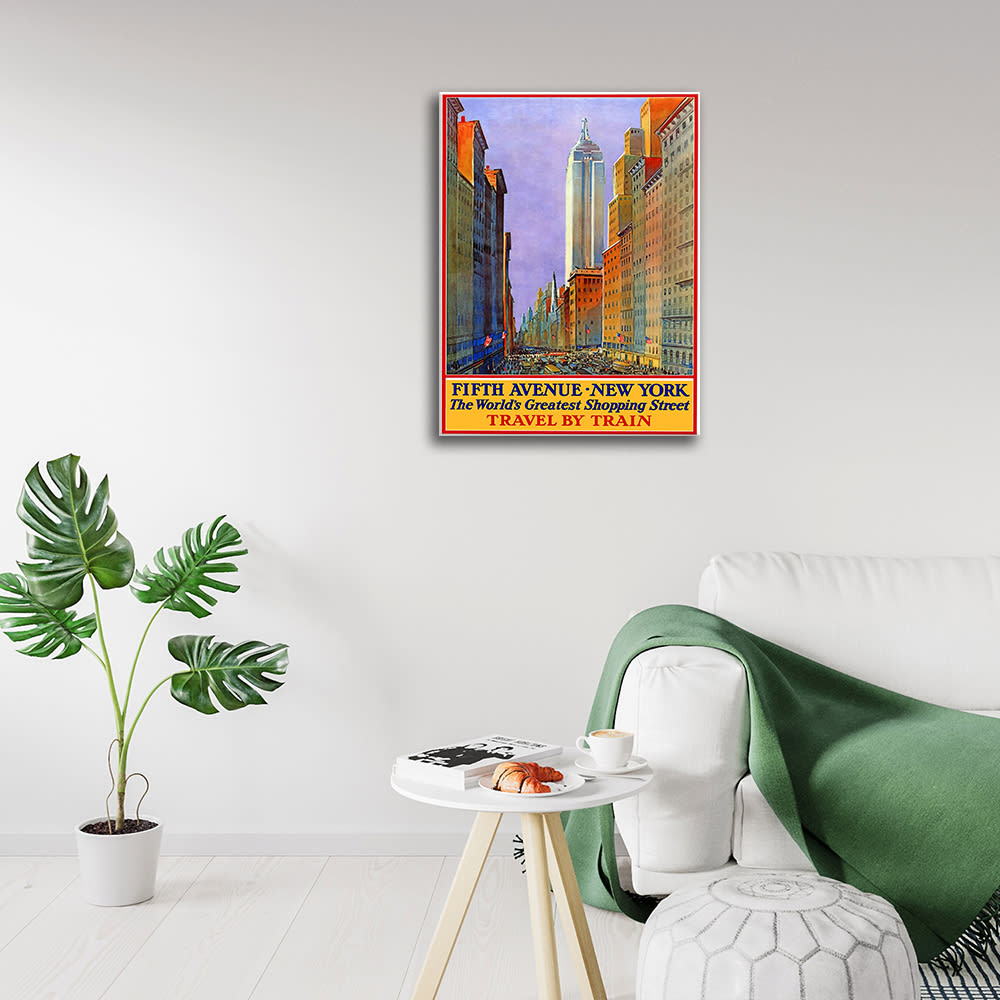 Cartel turístico vintage Fifth Avenue New York 50x70cm - Maisons du Monde