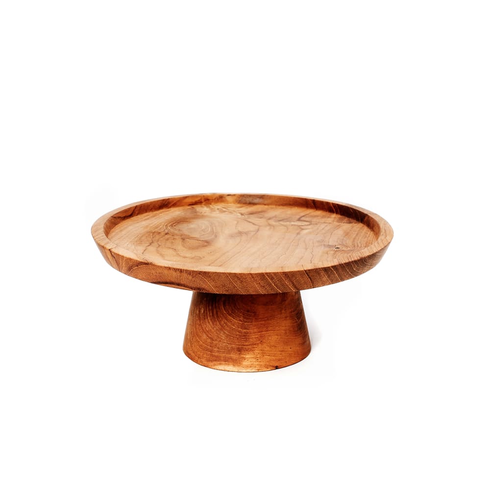 Assiette à gâteau bois de teck marron 20x20x8cm Assiette à gâteau bois de teck marron 20x20x8cm